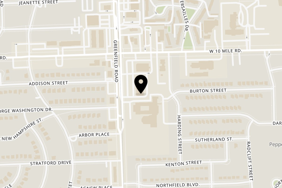 Map showing the location of La Marra on 24700 Greenfield Rd in Oak Park